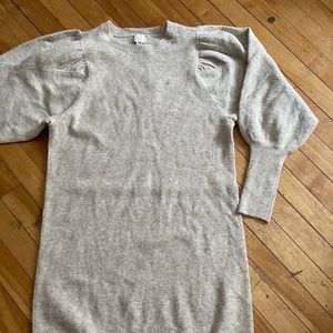 Puff Sleeve Sweater Dress